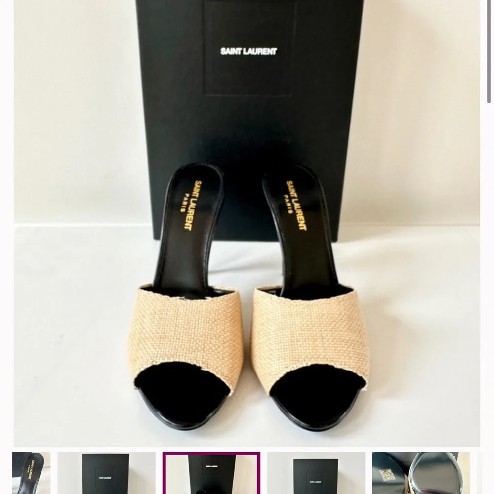 Saint Laurent Black and Tan Women's Shoes - Picture 5 of 7